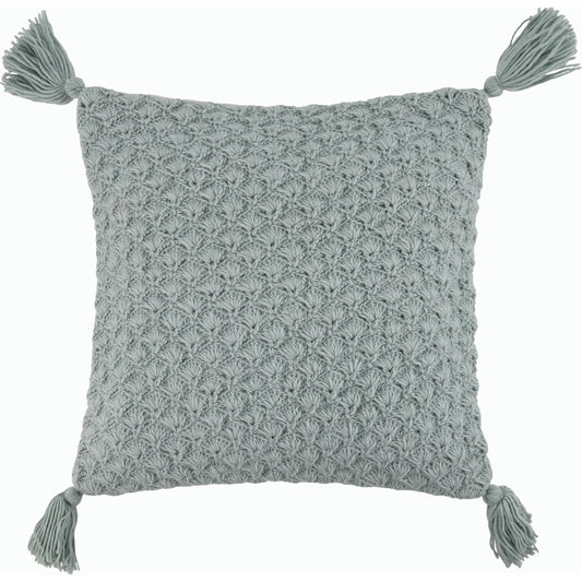 Makrome Pillow - 17884 by Surya. Made from front: 100% wool, back: 100% cotton in a unique style.