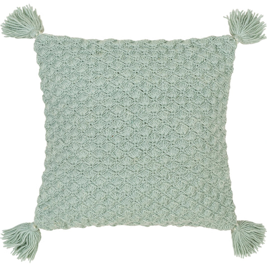 Makrome Pillow - 17884 by Surya. Made from front: 100% wool, back: 100% cotton in a unique style.