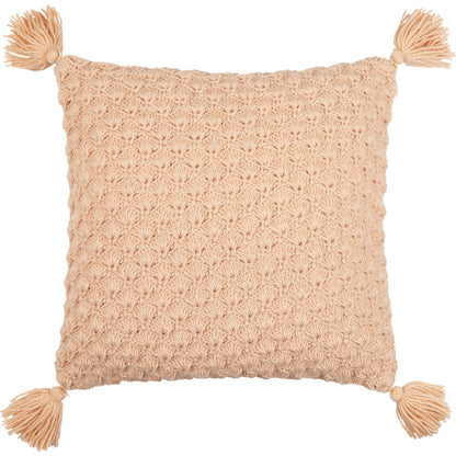 Makrome Pillow - 17884 by Surya. Made from front: 100% wool, back: 100% cotton in a transitional style.