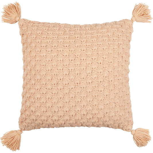 Makrome Pillow - 17884 by Surya. Made from front: 100% wool, back: 100% cotton in a unique style.