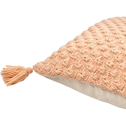 Makrome Pillow - 17884 by Surya. Made from front: 100% wool, back: 100% cotton in a transitional style.