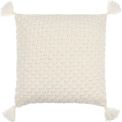 Makrome Pillow - 17884 by Surya. Made from front: 100% wool, back: 100% cotton in a transitional style.
