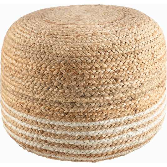Minsk Pouf - 487863 by Livabliss in khaki, sand, beige, desert tan, butter, brick. Made from jute, polybeads in a cottage & farmhouse style.