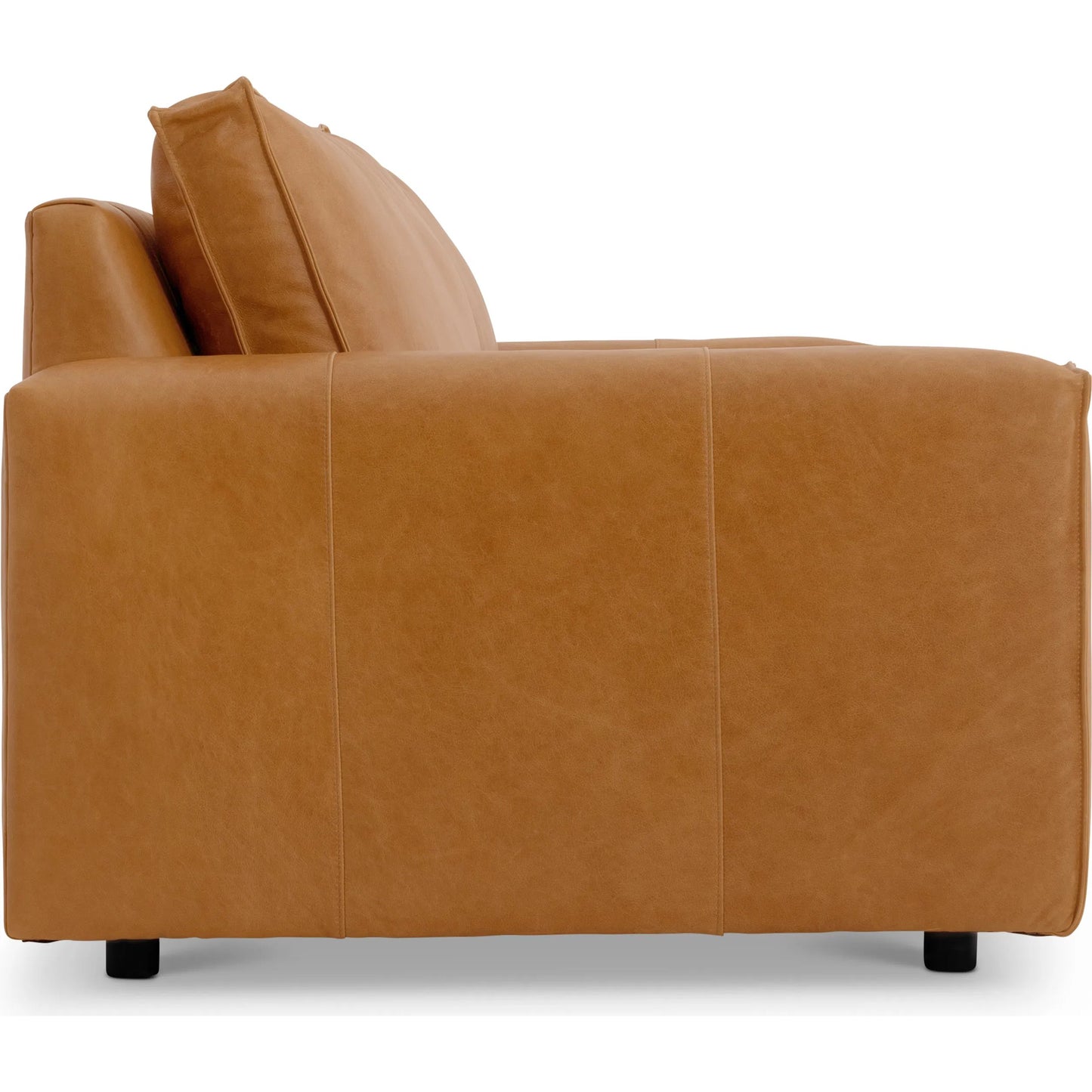 007 SI-2453325 | Additional Silo | Nest Leather Sofa by Bernhardt in tan. Made from leather, polyfoam core, polyester fibers, waterfowl feathers, waterfowl down in a traditional style.