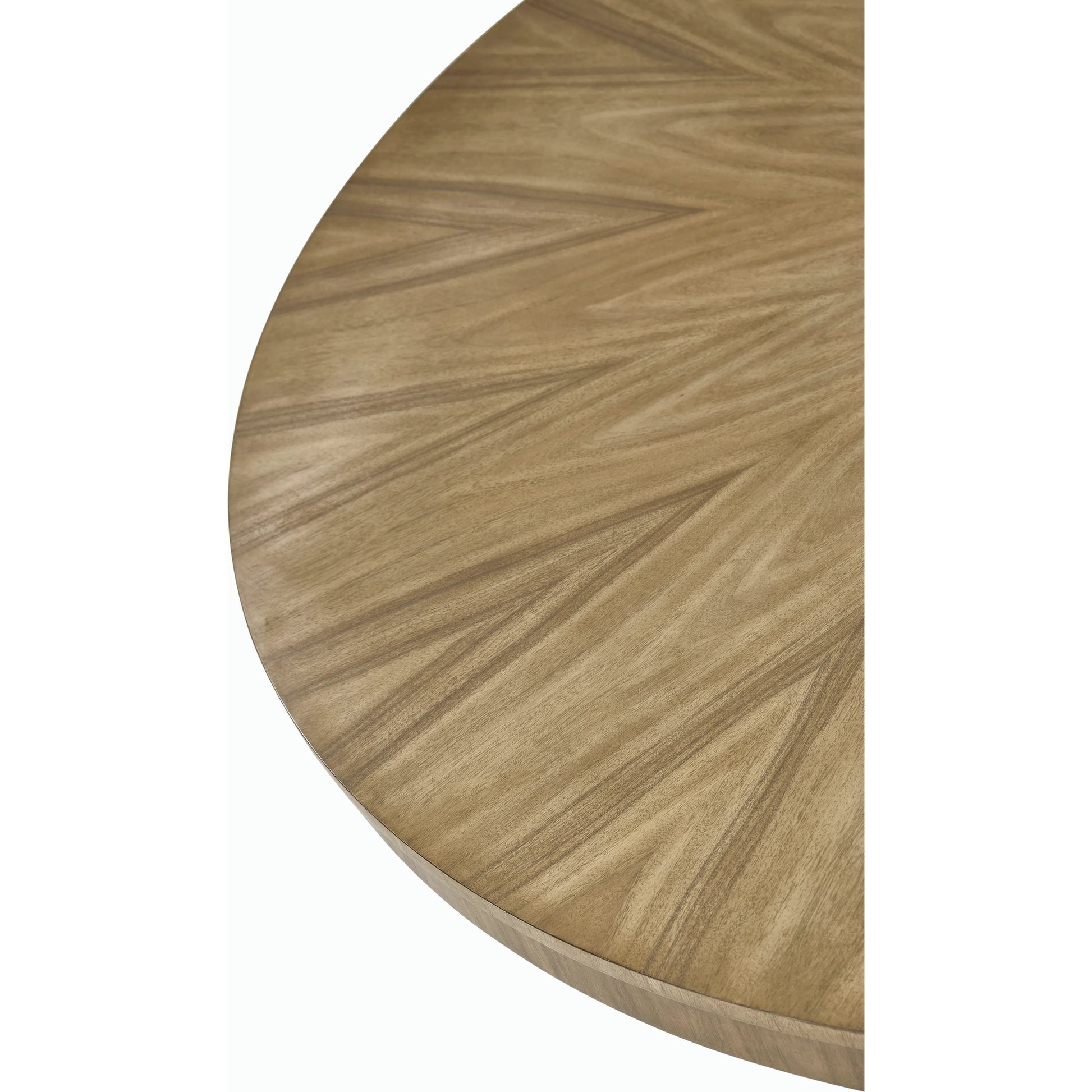 Buckingham Round Bleached Walnut Dining Table by Jonathan Charles in brown and bleached walnut. Made from walnut in a transitional style.