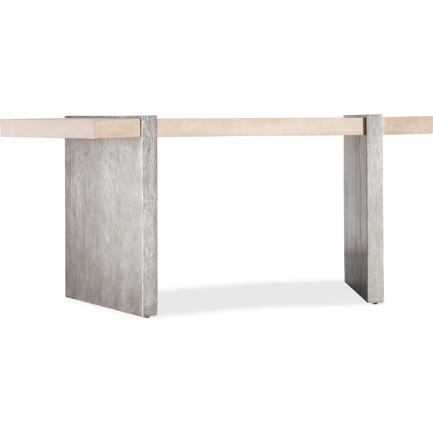 002 SI-2133589 | Additional Silo | Melange Selleck Writing Desk by Hooker Furniture in light wood, silver. Made from oak veneers with silver leaf in a modern style.
