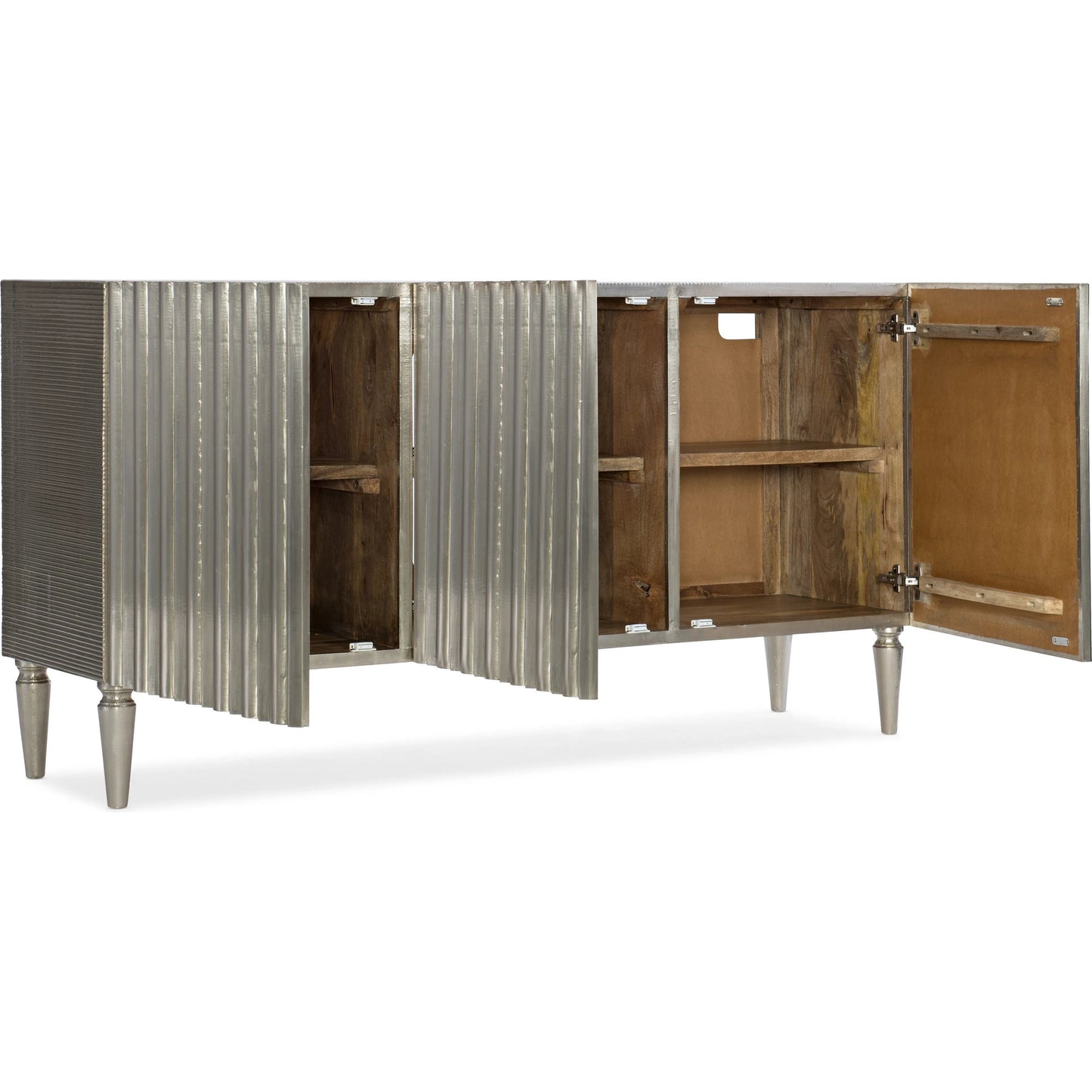 002 SI-2449102 | Additional Silo | German Silver Entertainment Console by Hooker Furniture in german silver foil. Made from unique in a modern style.