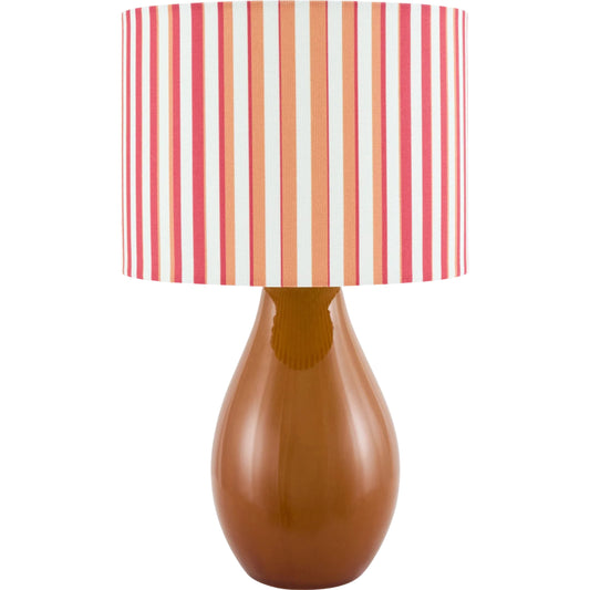 Melbu Accent Table Lamp by Livabliss in glazed. Made from ceramic, linen, polyester in a unique style.