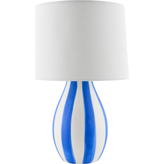 Melbu Accent Table Lamp by Livabliss in hand painted. Made from ceramic, linen, polyester in a eclectic & global style.