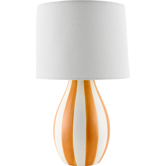 Melbu Accent Table Lamp by Livabliss in hand painted. Made from ceramic, linen, polyester in a eclectic & global style.