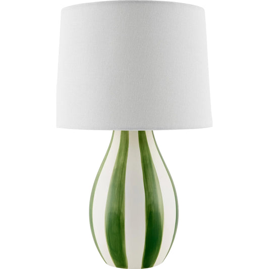Melbu Accent Table Lamp by Livabliss in hand painted. Made from ceramic, linen, polyester in a eclectic & global style.