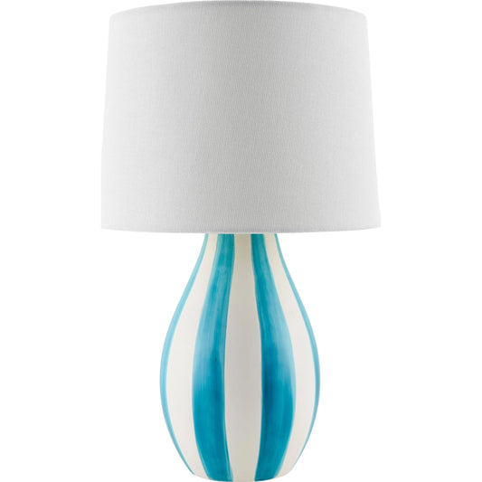 Melbu Accent Table Lamp by Livabliss in hand painted. Made from ceramic, linen, polyester in a eclectic & global style.