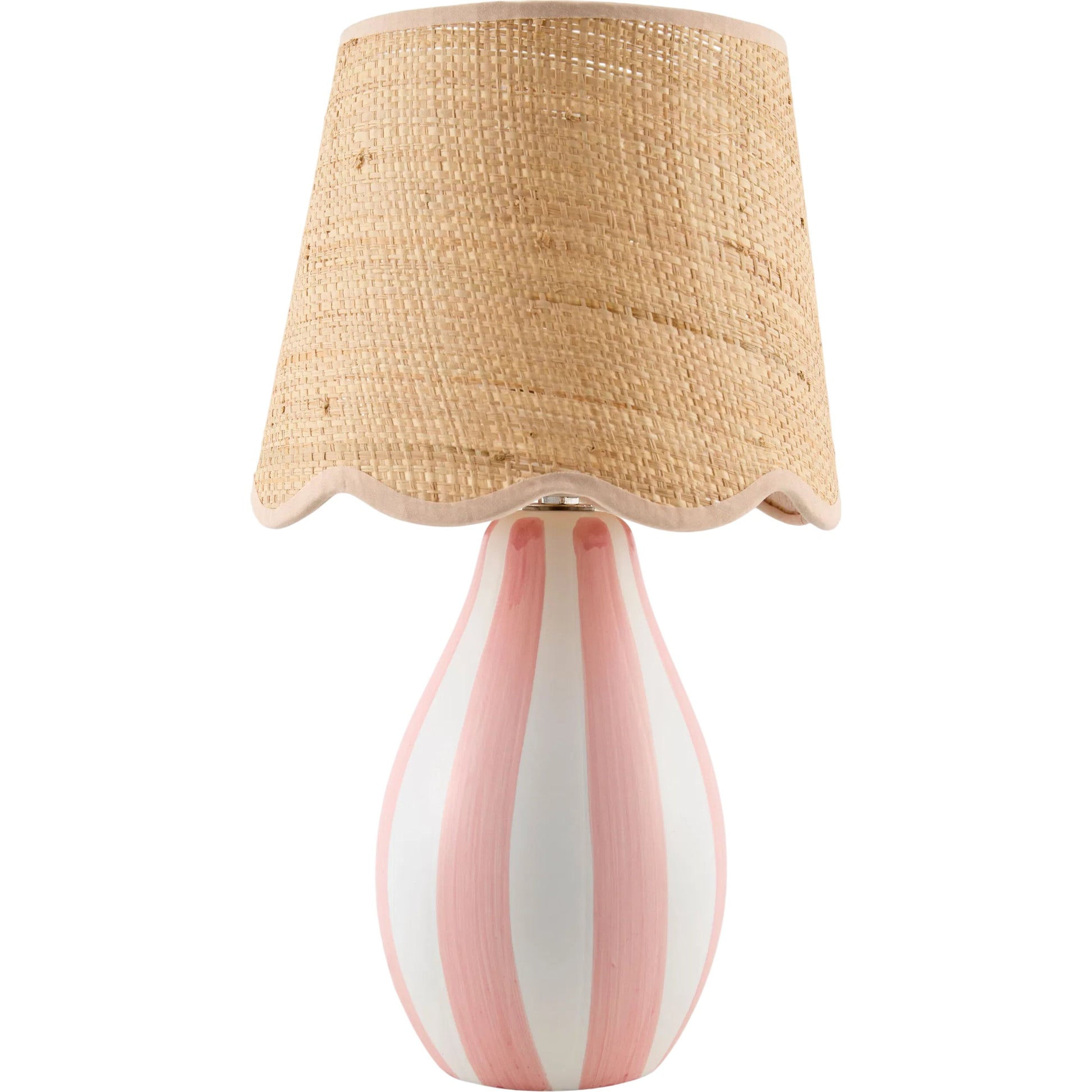 Melbu Accent Table Lamp by Livabliss in hand painted. Made from ceramic, seagrass, polyester in a unique style.