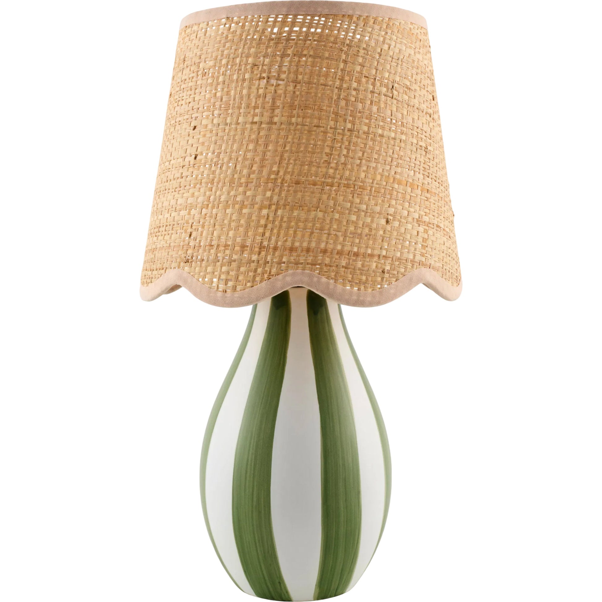 Melbu Accent Table Lamp by Livabliss in hand painted. Made from ceramic, seagrass, polyester in a unique style.