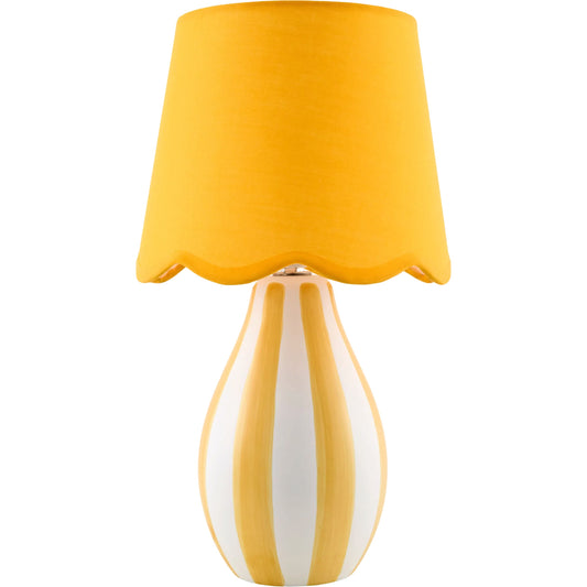 Melbu Accent Table Lamp by Livabliss in hand painted. Made from ceramic, seagrass, polyester in a unique style.