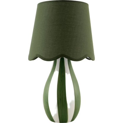 Melbu Accent Table Lamp by Livabliss in hand painted. Made from ceramic, seagrass, polyester in a unique style.