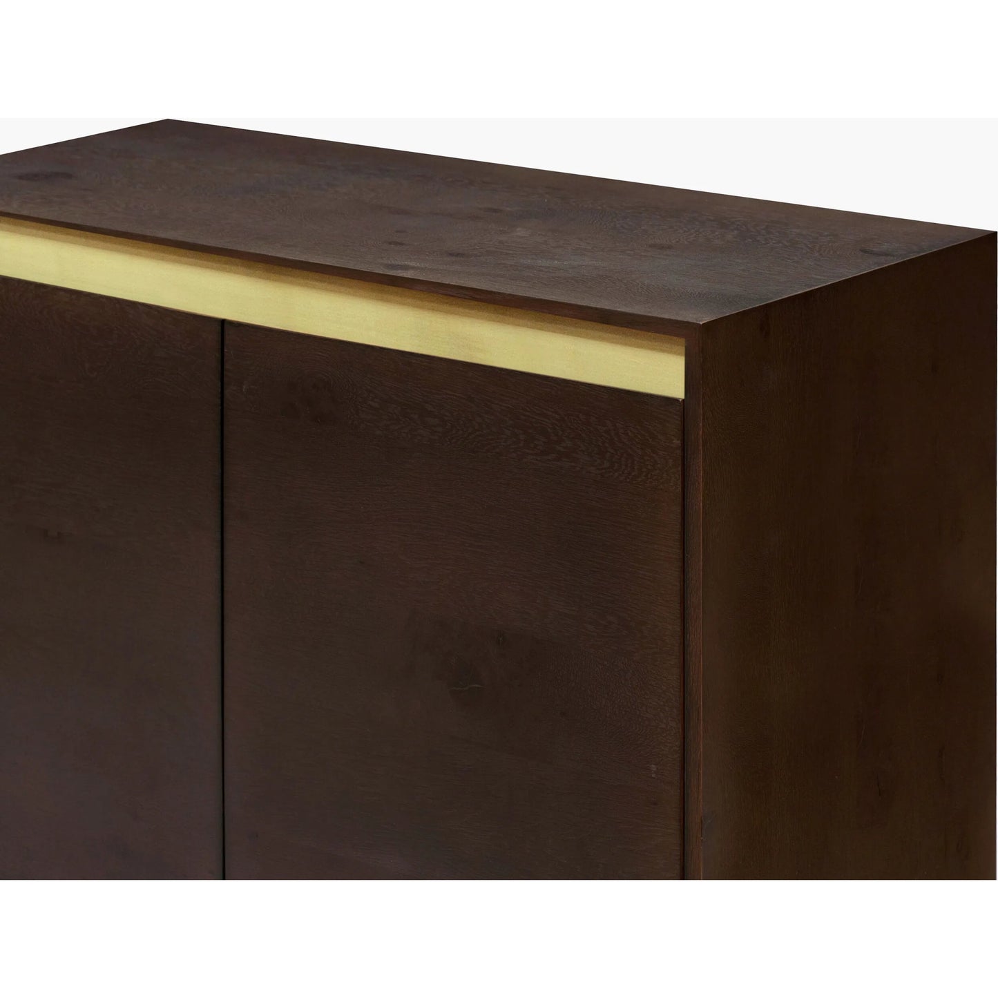 004 SI-2258359 | Closeup | Molander Cabinet by Surya. Made from oak veneer, steel in a transitional style.