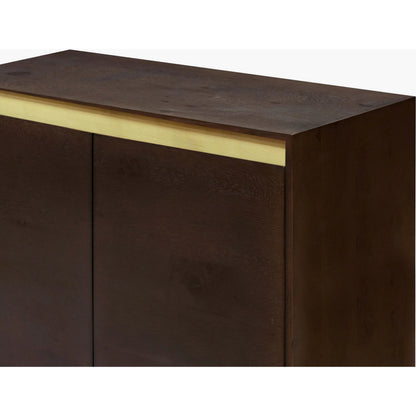 Molander Cabinet by Surya. Made from oak veneer, steel in a transitional style.