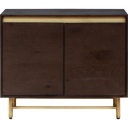 Molander Cabinet by Surya. Made from oak veneer, steel in a transitional style.