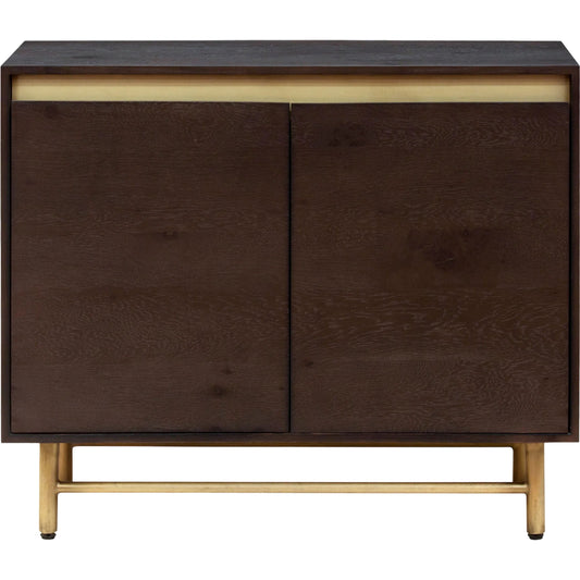 Molander Cabinet by Surya. Made from oak veneer, steel in a transitional style.