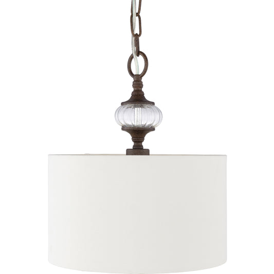 Maliyah Ceiling Light - 23160 by Surya in n/a, white and n/a, white. Made from cotton, metal in a traditional style.