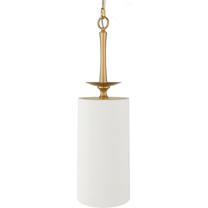 Malani Ceiling Light - 23161 by Surya in metallic brass, white, translucent and n/a, white. Made from cotton, metal in a traditional style.