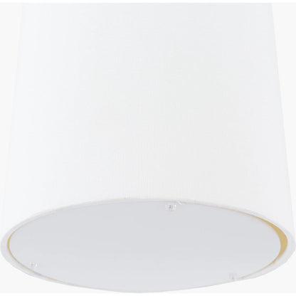 Malani Ceiling Light - 23161 by Surya in metallic brass, white, translucent and n/a, white. Made from cotton, metal in a traditional style.