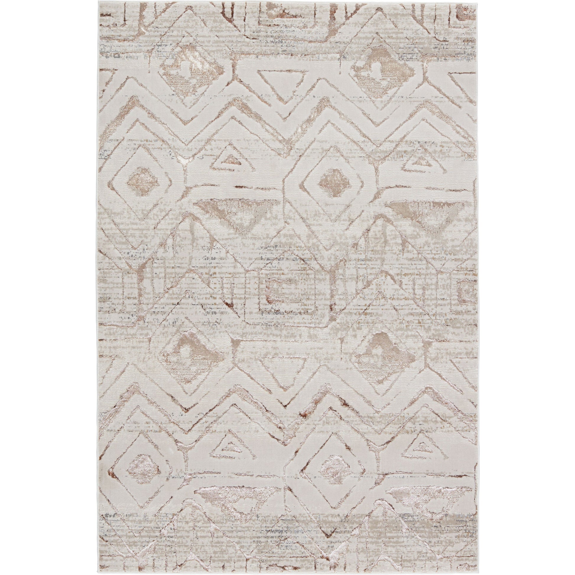 Malilla by Nikki Chu MLI06 Rug by Jaipur Living in cream, taupe. Made from 65% polyester 35% polypropylene in a unique style.