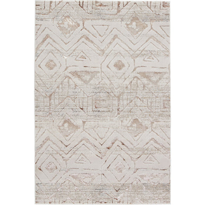 Malilla by Nikki Chu MLI06 Rug by Jaipur Living in cream, taupe. Made from 65% polyester 35% polypropylene in a unique style.