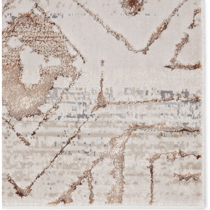 Malilla by Nikki Chu MLI06 Rug by Jaipur Living in cream, taupe. Made from 65% polyester 35% polypropylene in a unique style.