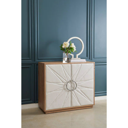 Two Door Leather Chest by Pulaski Furniture in natural honey. Made from solid woods, mdf, veneers in a modern style.