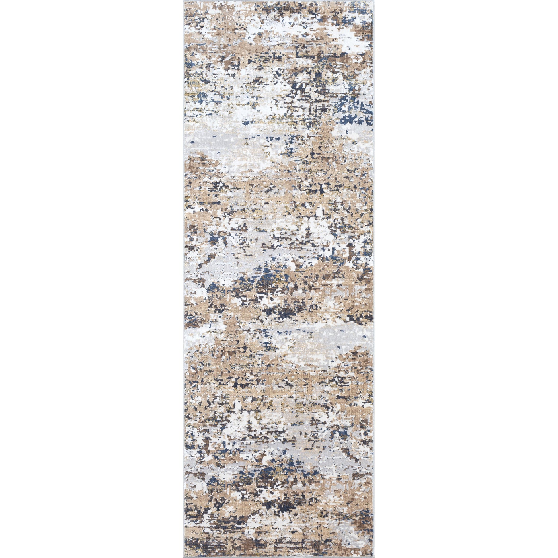 Milano Rug - 23245 by Livabliss in light gray, slate, mustard, off-white, charcoal, gray. Made from 60% viscose, 40% polyester in a unique style.