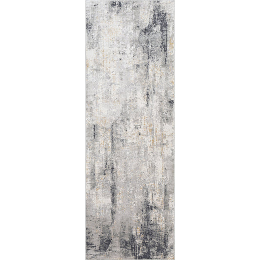 Milano Rug - 23249 by Livabliss in light gray. Made from 60% viscose, 40% polyester in a unique style.