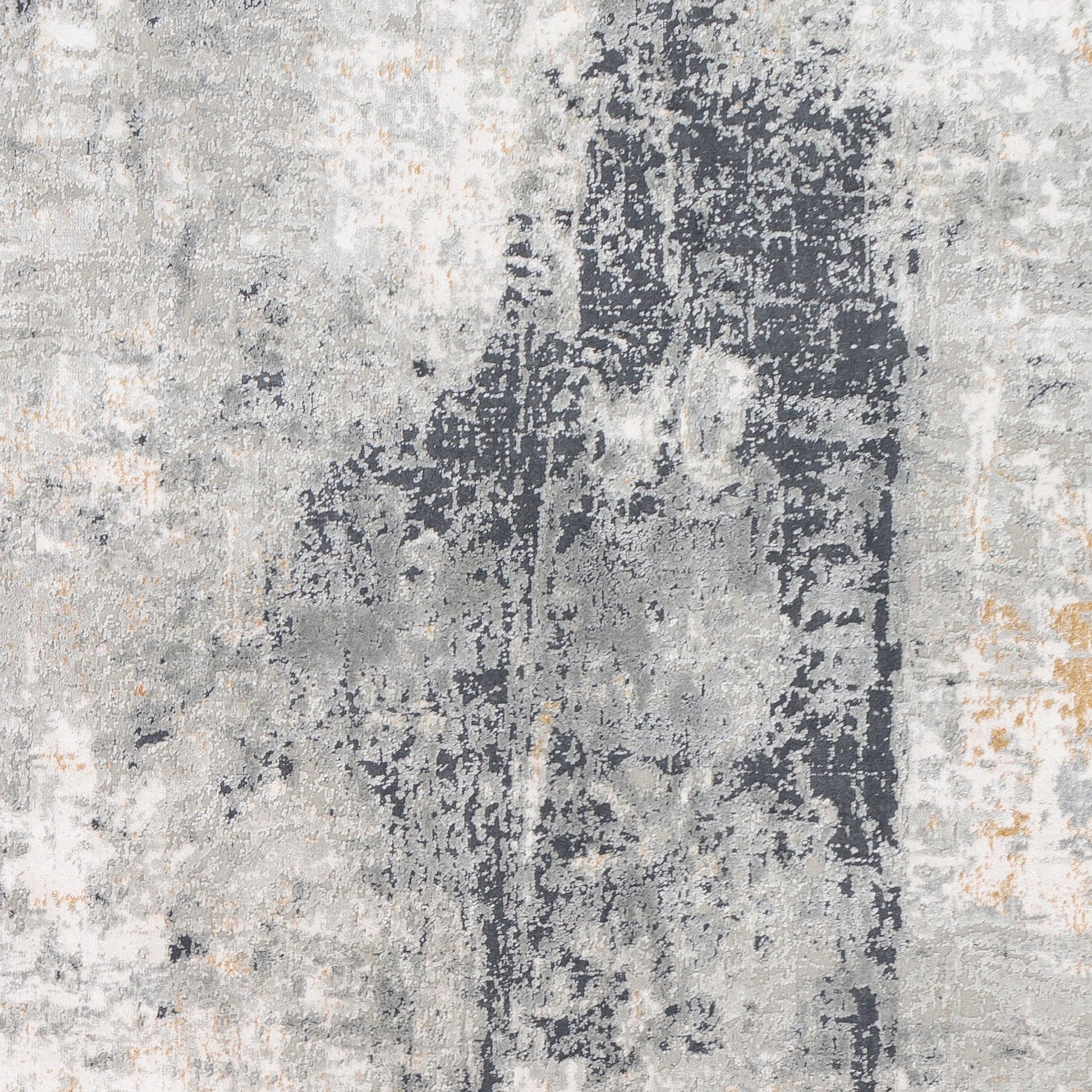 Milano Rug - 23249 by Livabliss in light gray, slate, mustard, off-white, charcoal, gray. Made from 60% viscose, 40% polyester in a unique style.