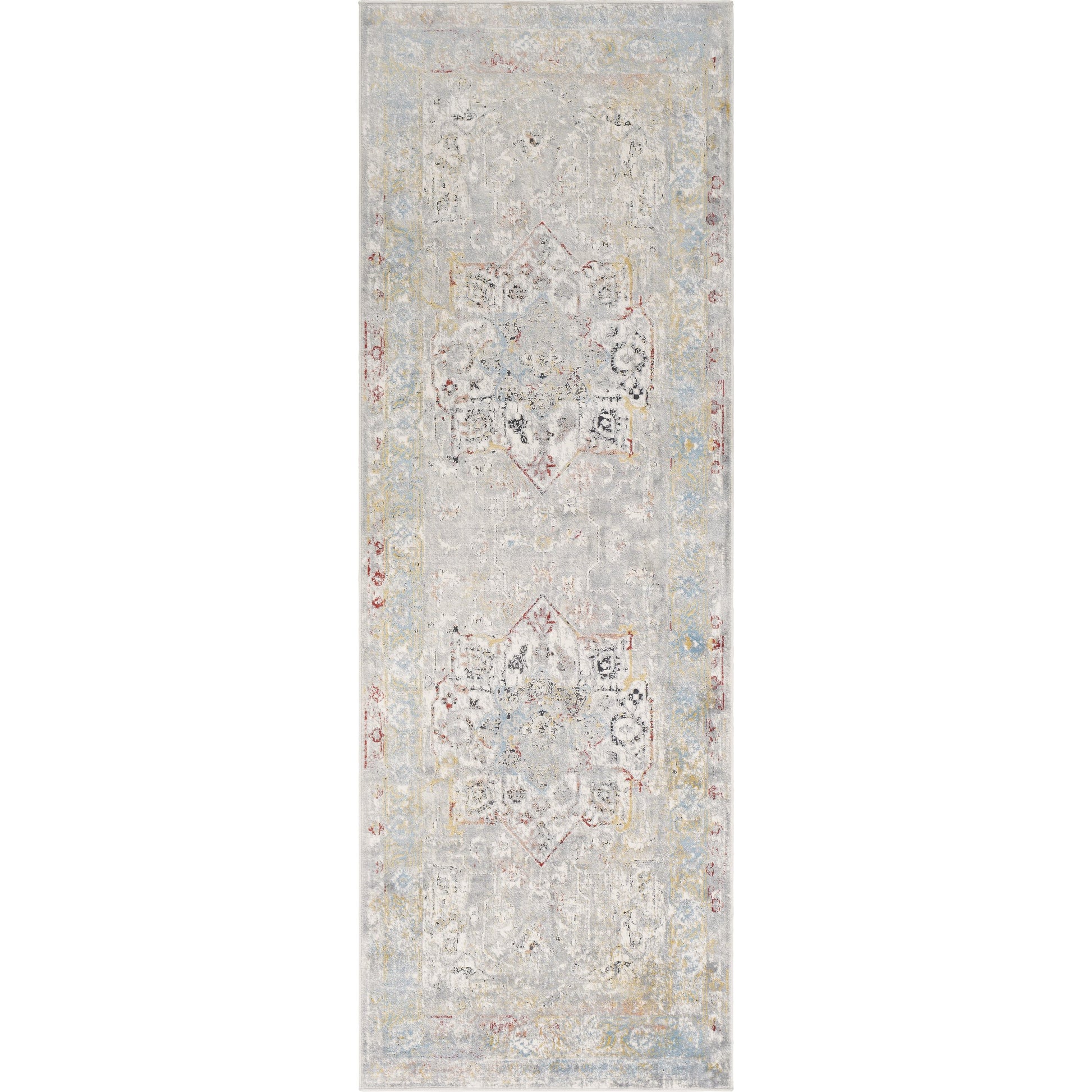 Milano Rug - 23250 by Livabliss in light gray, gray, off-white, mustard, charcoal. Made from 60% viscose, 40% polyester in a unique style.