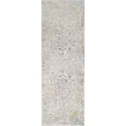 Milano Rug - 23250 by Livabliss in light gray, gray, off-white, mustard, charcoal. Made from 60% viscose, 40% polyester in a unique style.