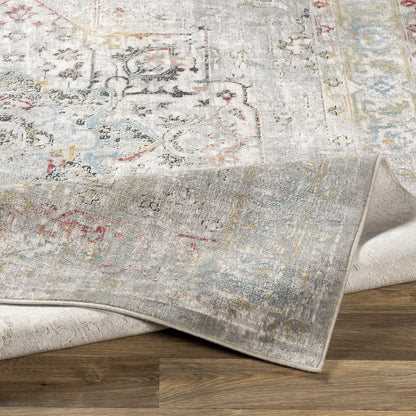 Milano Rug - 23250 by Livabliss in light gray, gray, off-white, mustard, charcoal. Made from 60% viscose, 40% polyester in a unique style.