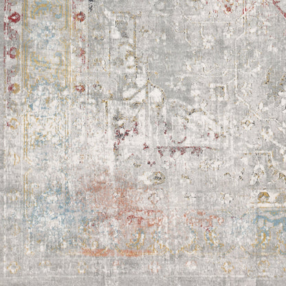 Milano Rug - 23250 by Livabliss in light gray, gray, off-white, mustard, charcoal. Made from 60% viscose, 40% polyester in a unique style.