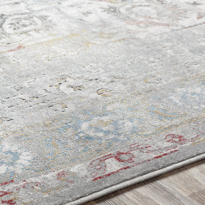 Milano Rug - 23250 by Livabliss in light gray, gray, off-white, mustard, charcoal. Made from 60% viscose, 40% polyester in a unique style.