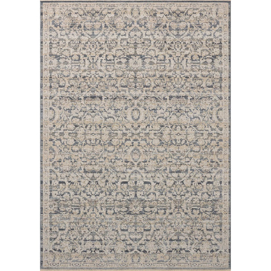 Milena MLE-02 Rug by Loloi in denim, natural. Made from pol