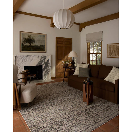 Milena MLE-03 Rug by Loloi in linen, midnight. Made from polyester in a unique style.