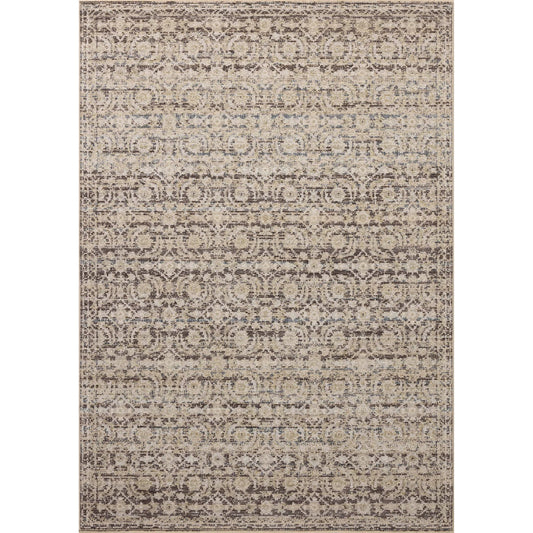 Milena MLE-03 Rug by Loloi in linen, midnight. Made from po