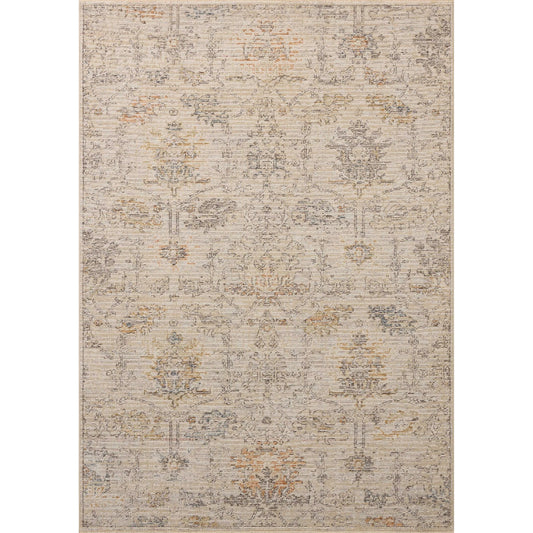 Milena MLE-07 Rug by Loloi in ivory, granite. Made from pol