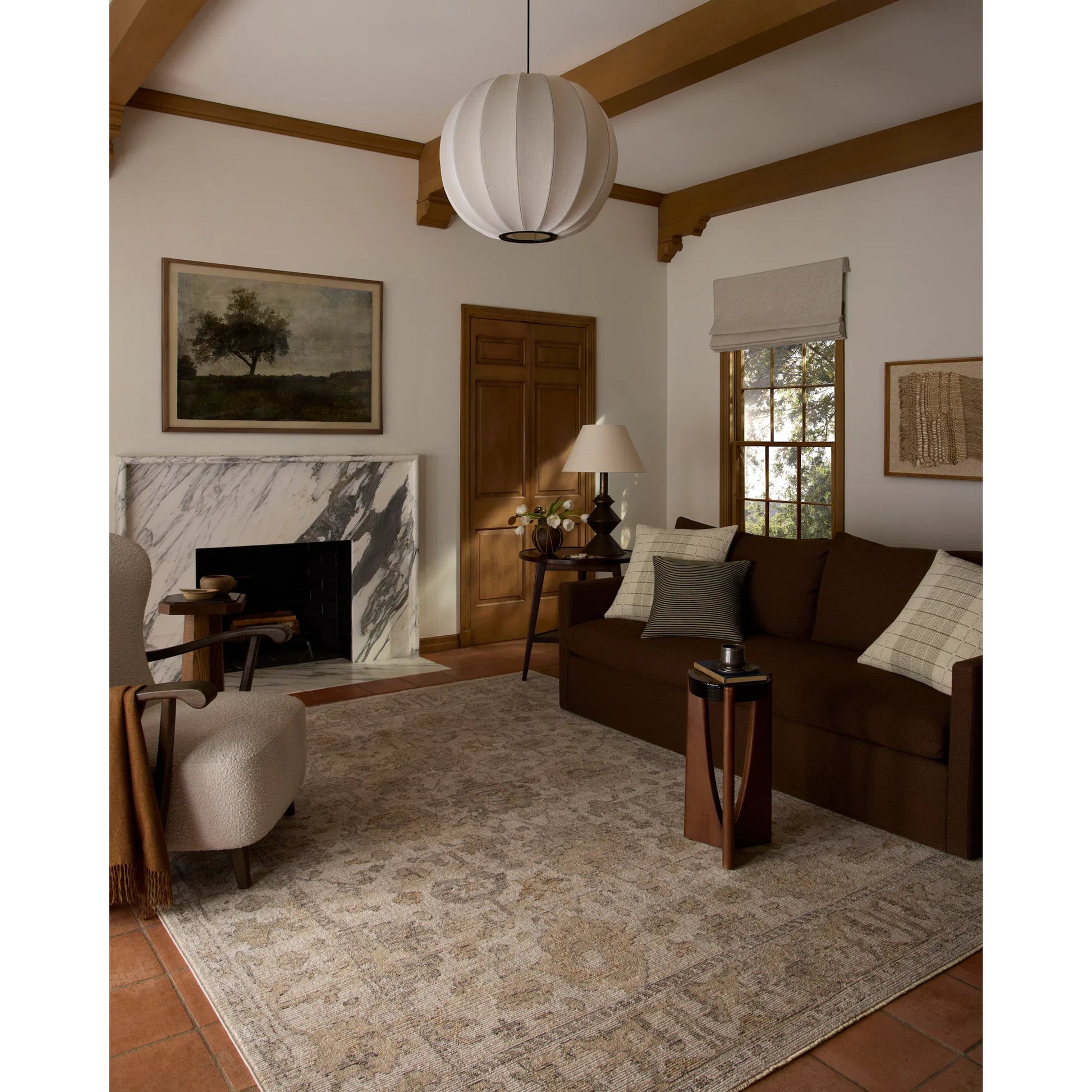 Milena MLE-08 Rug by Loloi in ivory, sand. Made from polyester in a unique style.