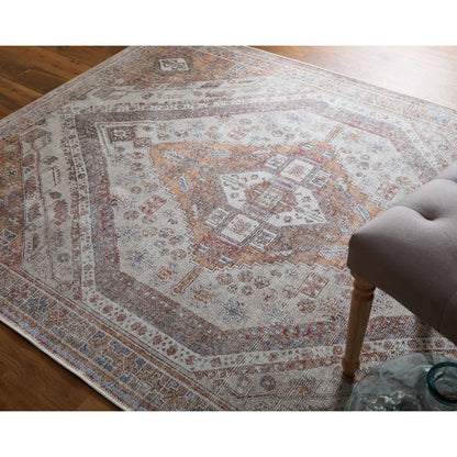 Percy Transitional Rug - 39ANF by Feizy in ivory, orange, brown. Made from polyester in a unique style.