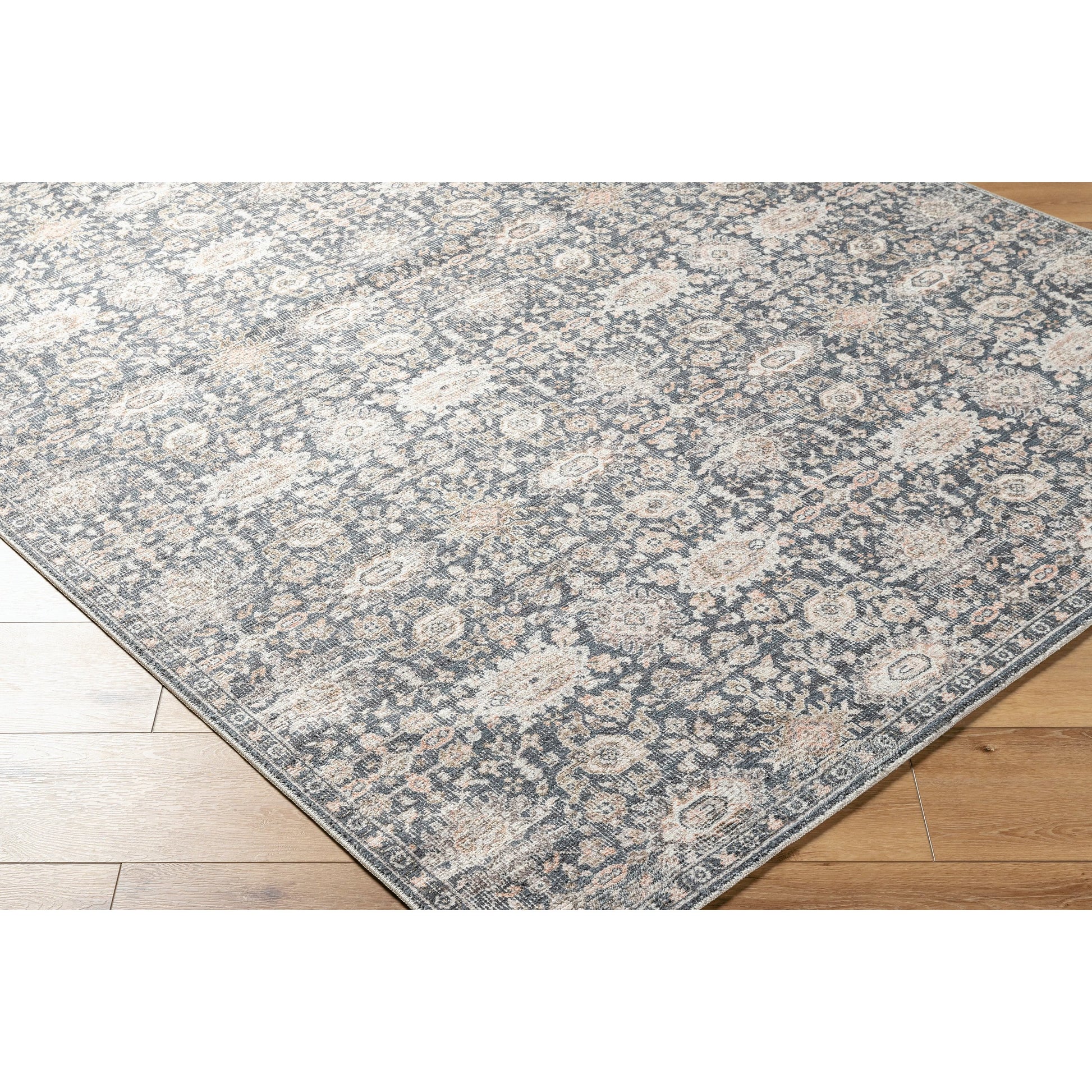 Marlon Rug - 497300 by Livabliss in black, light beige, orange, olive, gray, charcoal. Made from polyester in a unique style.