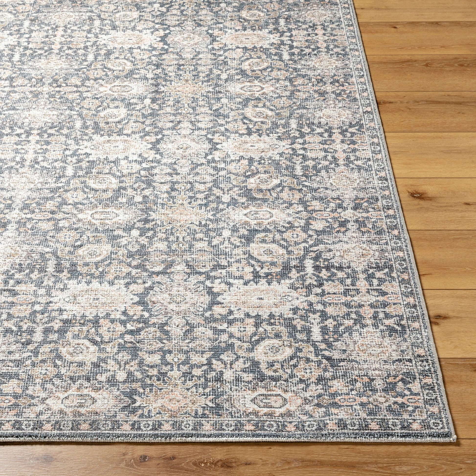 Marlon Rug - 497300 by Livabliss in black, light beige, orange, olive, gray, charcoal. Made from polyester in a unique style.