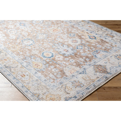 Marlon Rug - 526210 by Livabliss in mustard, beige, denim, dark blue, light gray, wheat. Made from face: 100% polyester, warp: 100% cotton in a unique style.