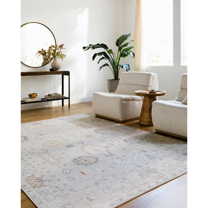 Marlon Rug - 526221 by Livabliss in light slate, gray, tan, medium brown, dusty pink. Made from face: 100% polyester, warp: 100% cotton in a unique style.