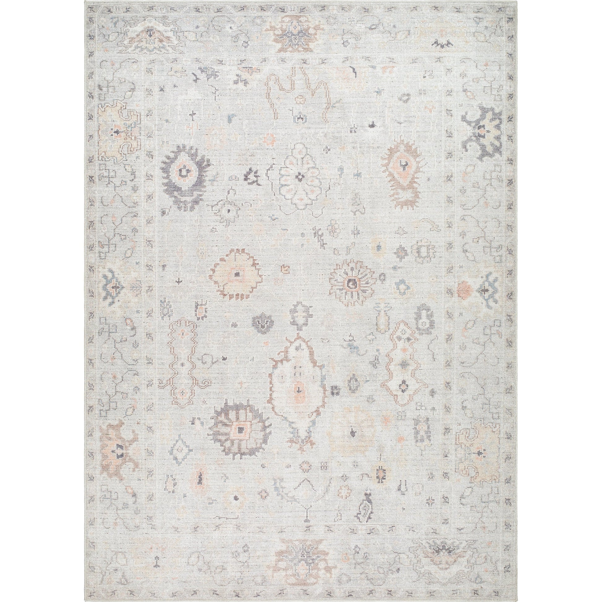 Marlon Rug - 526221 by Livabliss in light slate, gray, tan, medium brown, dusty pink. Made from face: 100% polyester, warp: 100% cotton in a unique